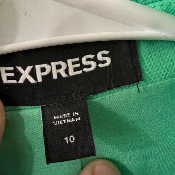 Express Double Breasted Green Hourglass Blazer size 10 - Picture 7 of 7